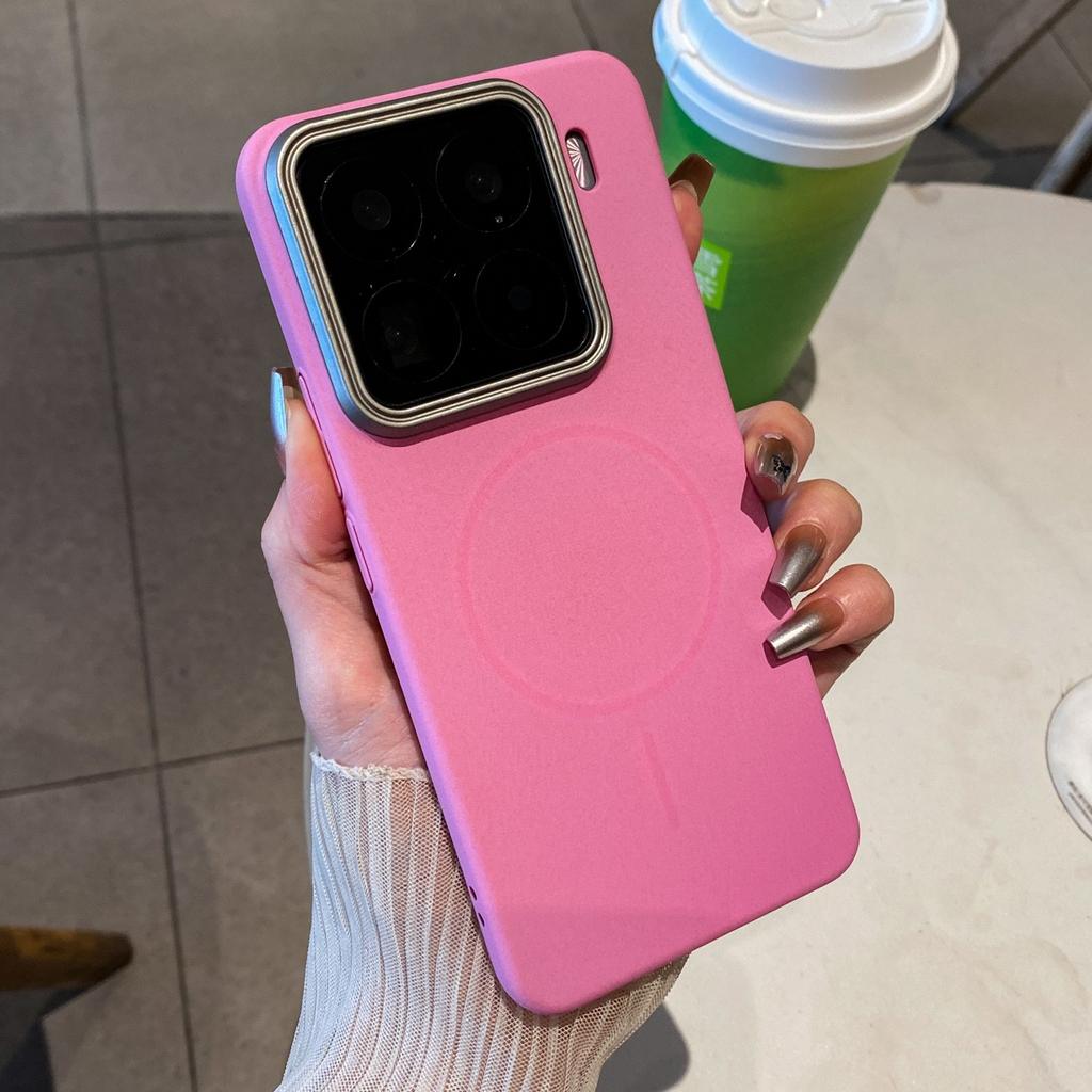 Lyxigt Sandsten Matt Mjukt Fodral för Xiaomi Mi 13 14 15 15S Pro Ultra Redmi K80 POCO F7 För Magsafe Trådlös Laddning Cover