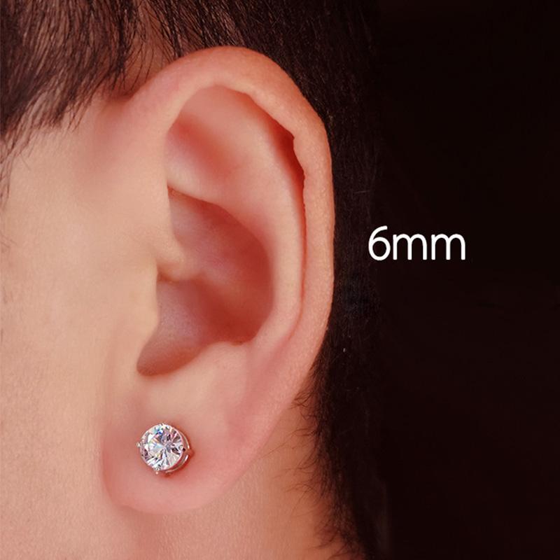 

Класичні скляні кристалічні магнітні сережки-пусети для чоловіків і жінок, кліпси для вух без проколів, дизайнерський циркон, унісекс аксесуари, подарунок для закоханих