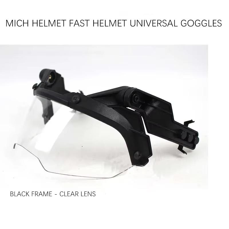 BOOIU Adjustable Tactical Helmet Guide OP Goggles Detachable FAST MICH Helmet Anti Fog and Anti Riot OP CS Protective Goggles