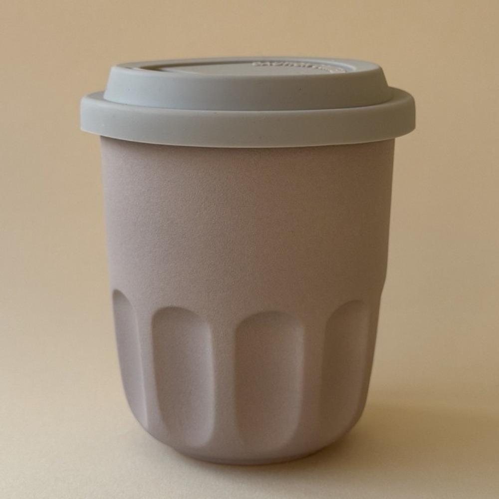 Leak Proof Pocket Coffee Cup 350ML Travel Mug Beverages Cup Portable Insulated Mug  Cafe серый