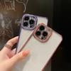 Electroplated TPU single row drill, suitable for iPhone13ProMax mobile phone case, Apple 11/12 diamond lens transparent case