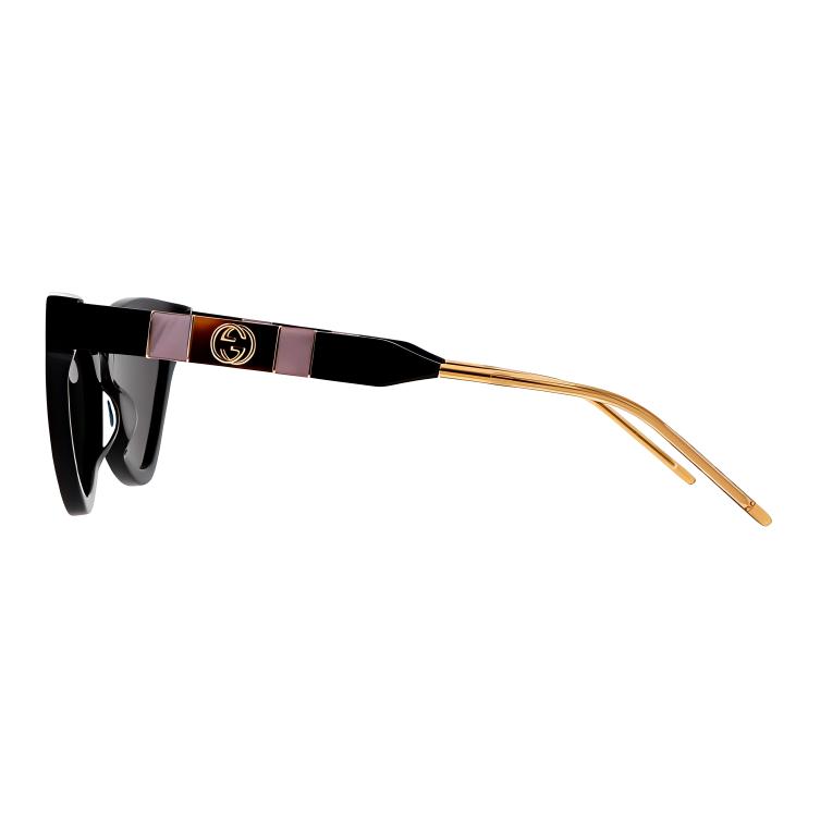 Gucci Bee Design Acetate Irregular Shape Sunglasses Unisex Sunglasses Black GG0597S-001