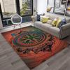 Neon-Spritzer-Kompass Bereichsteppich Farbecht Psychedelisch Navigation Moderne Kunst Dekor Matte Weicher Rutschfester Bodenbelag für Wohnzimmer