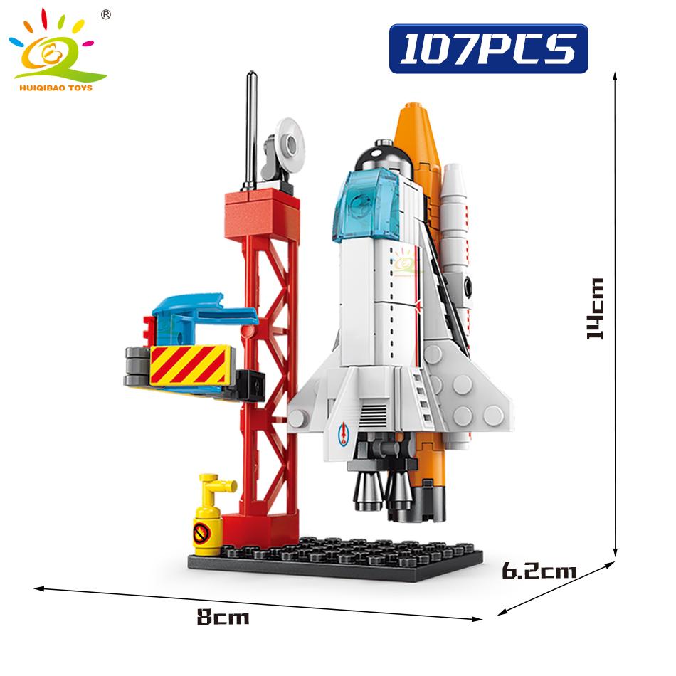 Non-Toxic Mini Space Aviation Manned Rocket Model Building Blocks City Aerospace Bricks Children Construction Toys For Kids