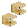 2pcs Adjustable Glass Shelf Clamps Sturdy Copper Holders For Wine Cabinet Shelves Secure Antislip Design