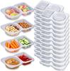 10/20PCS Sauce Box With Lid Food Grade Plastic Transparent Packaging Box Divided Veggie Food Leak Proof Sealed Food Container