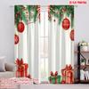 2pcs,2D Plane Printing Minimalist Curtains Christmas Tree Ornaments Gifts_o Polyester Woven (without Rod) Home Decor Perfect for
