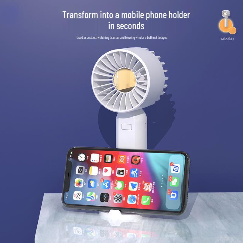 Blauwal Handventilator mit USB-Ladefunktion - Kompakter Tischventilator für Wohnheime und als Geschenk