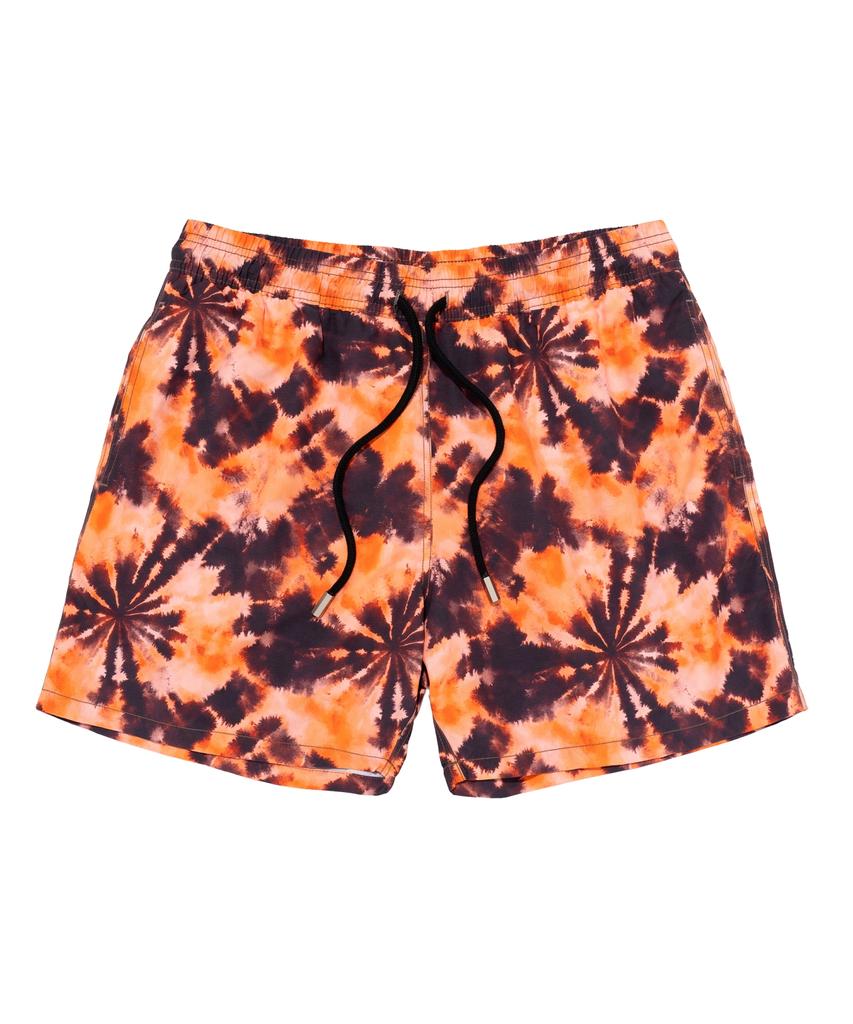 Billalei Sunset Tie-Dye Men'S Swim Shorts - Burnt Orange