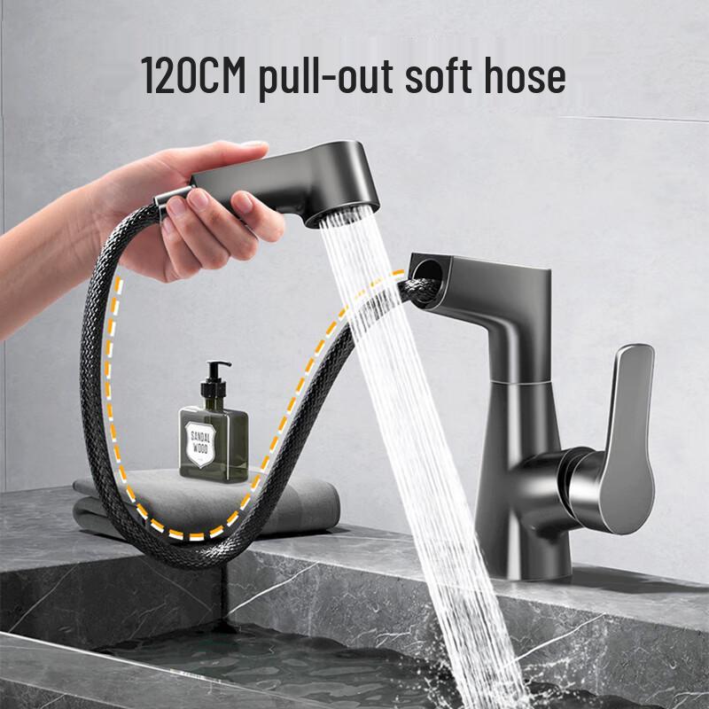 Verstellbarer Ausziehbarer Drehbarer Badezimmerwaschbeckenhahn