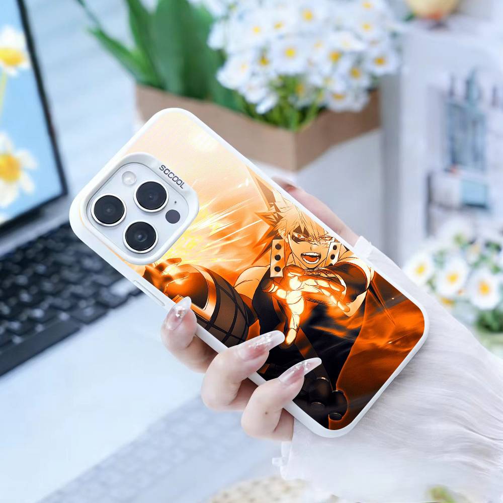 Katsuki Bakugo p-Hero Academia Phone Case For iPhone 17,16,15,14,13,12,Pro MAX Black Matte Shockproof Cover