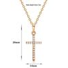 Korean Style Zircon Cross Pendant Choker Necklace for Women