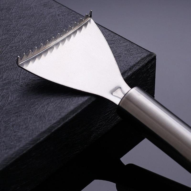 1Pc Multifunctional Stainless Steel Fish Scale Planer Household Fish Scale Scraper Manual Fish Knife Kitchen Fish Scale Removal Tool Sharp