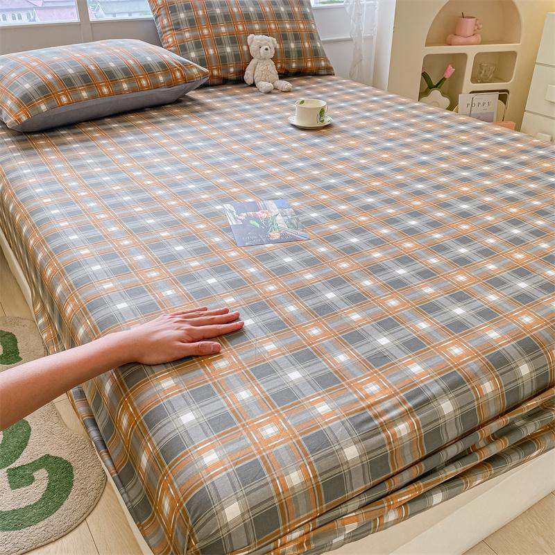 100% Cotton Bedsheets Cartoon Style Fitted Sheet for Kids Room Skin-friendly Mattress Cover (No Pillowcase)