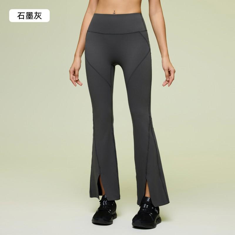 Womens High-Waisted Yoga Pants With Flared Leg Breathable Stretch Fitness Leggings Gym Running