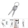 2 STÜCK Outdoor Edelstahl Tragbares Schraubendreher-Set Werkzeug mit Schlüsselring (Silber)