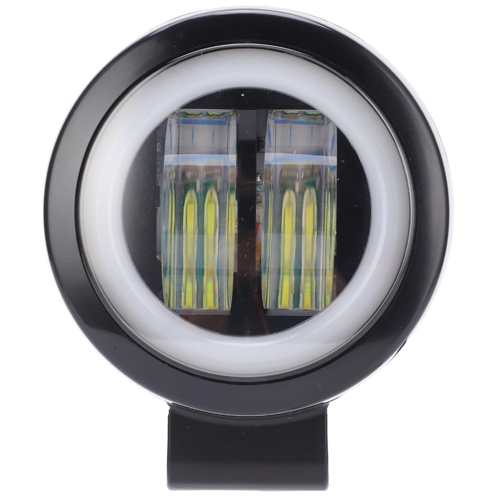 LED Fog Light Auxiliary Lamp 4D Double Lens 20W with Angel Eye for Motorcycle ATV Truck BoatsBlue