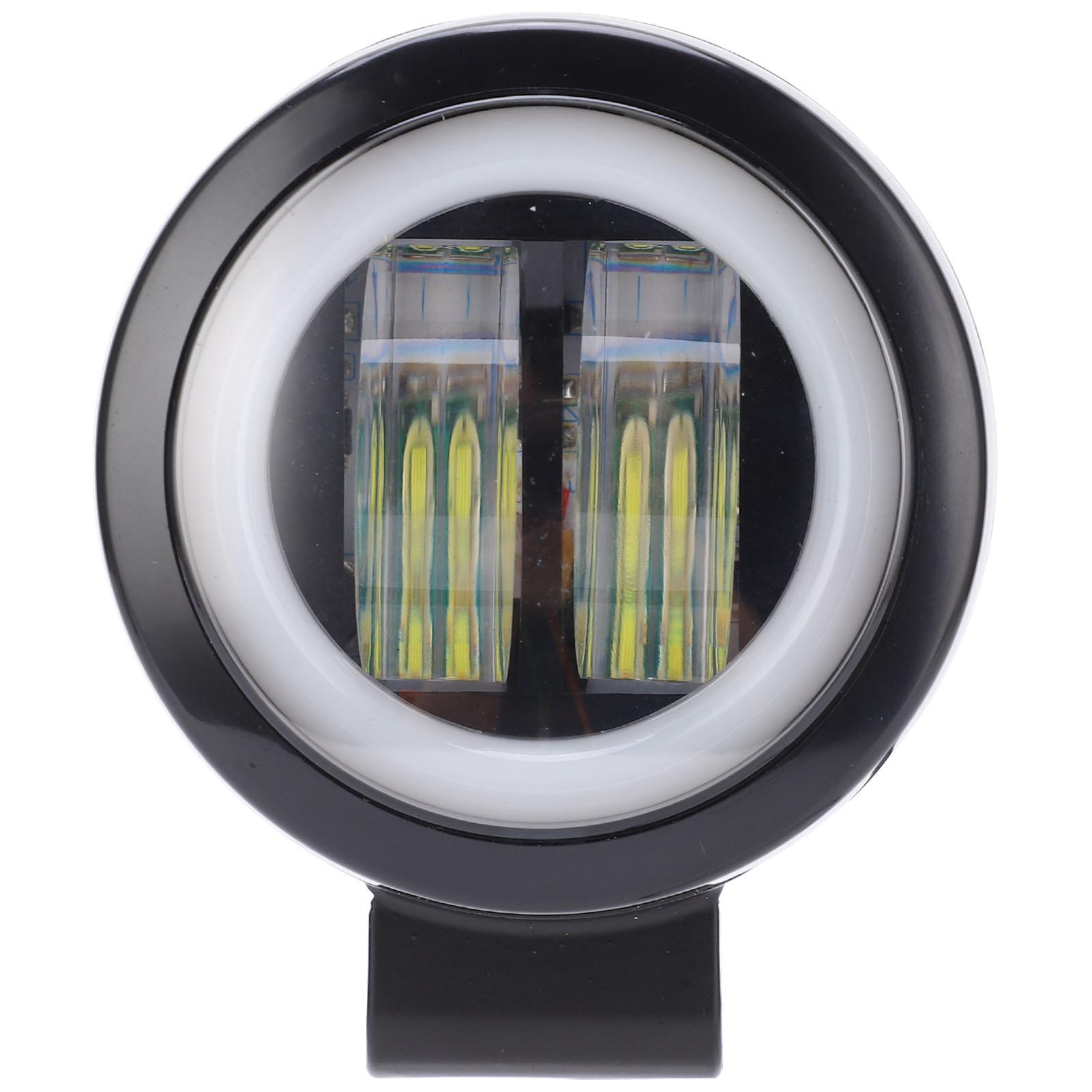 

Светодиодная противотуманная фара вспомогательная 4D двойная линза 20 Вт с ангельским глазом для мотоцикла ATV Truck BoatsBlue