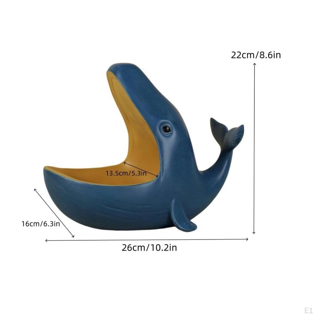 animal Trinket Storage Tray Resin Marine Mammal Holder Artistic Design for Entryway, Desk,