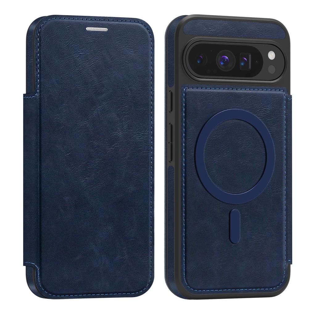 For Google Pixel 9 Pro XL Magnetic Case RFID Blocking Card Holder Leather Phone Cover
