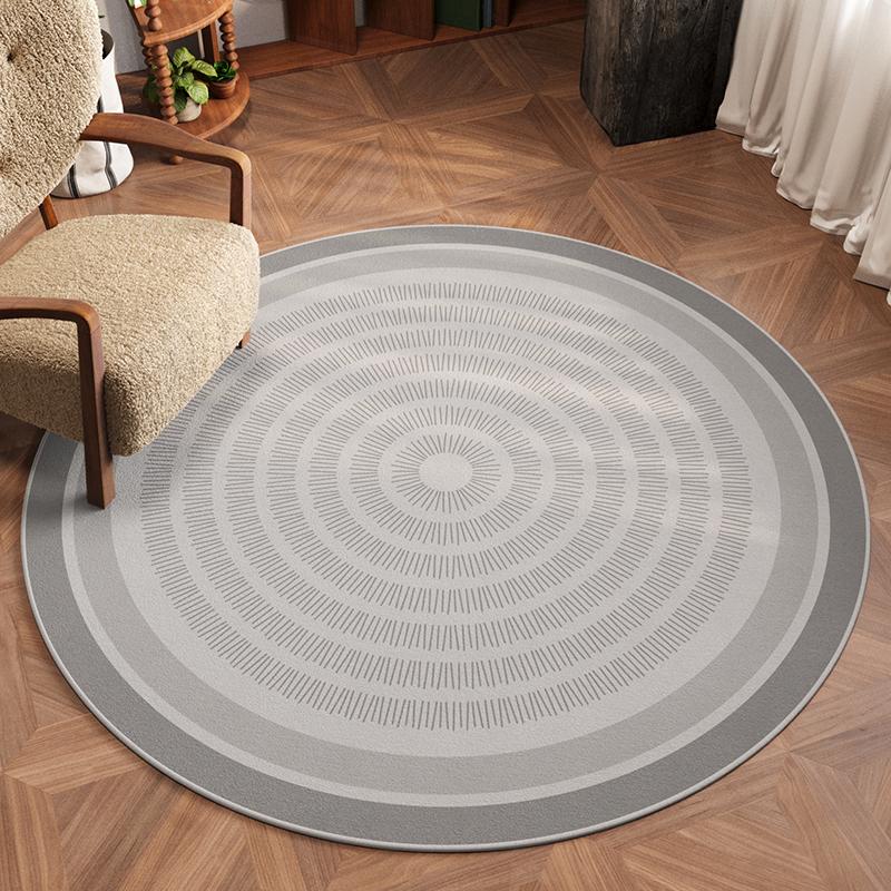 Cream Style Living Room Decoration Round Carpet Light Luxury Rugs for Bedroom Home Soft Floor Mat Anti-slip Washable Bedside Rug