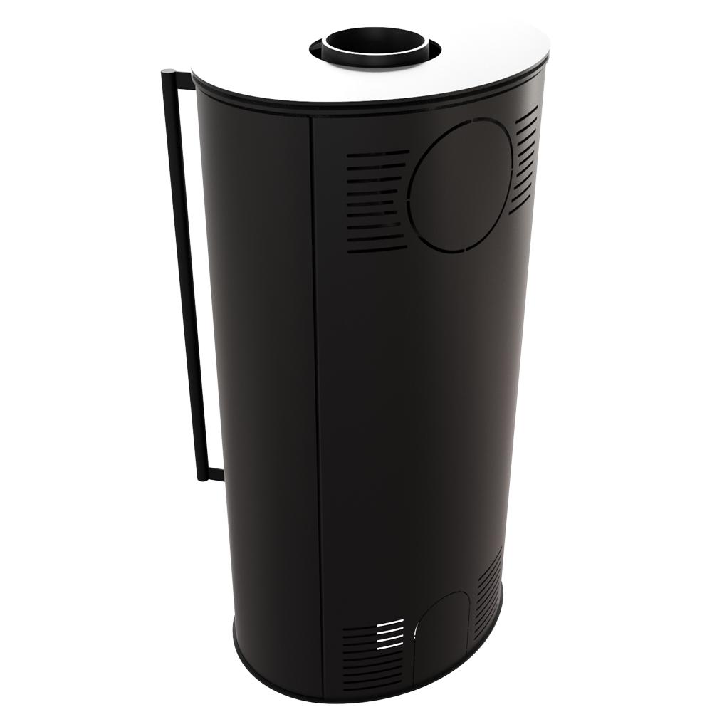 Wood Burning Steel Stove KRATKI ERIK Ø 150 5,5 kW Self Closing Door