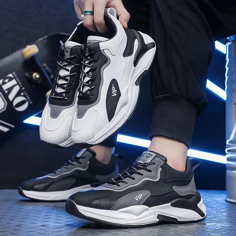 New Men's Shoes All-Match Casual Sneaker Comfortable Non Slip Running Shoes Breathable and Deodorizing Thick Soled Shoes