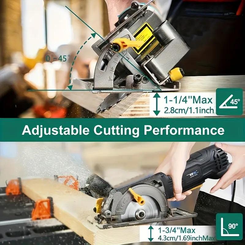 NEWONE Mini Circular Saw, 600W 3500RPM Corded Circular Saw, Compact Saw with Blade for Wood/Plastic Pipe Cutting