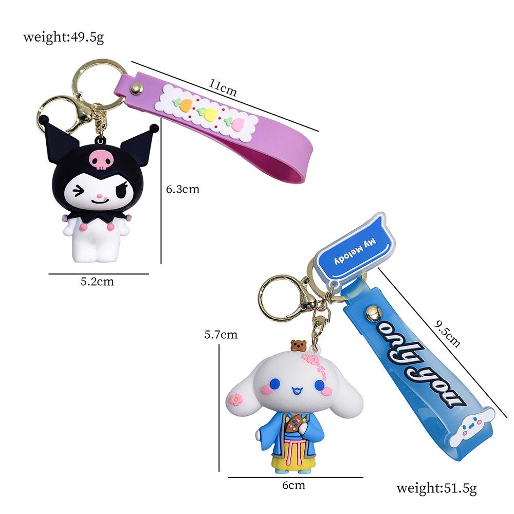New Creative Cartoon Pendant Cute Silicone Doll Couple's Keychain Bag Pendant for Girlfriend's Birthday Gift