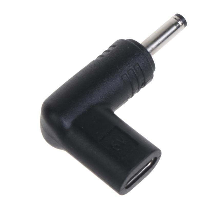 Typ-C-Buchse auf DC 3,5 mm x 1,35 mm Ladeadapter 90-Grad-Konverter DC-Netzteil