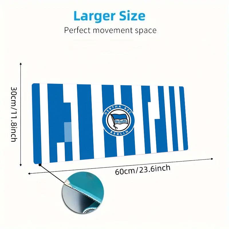 Hertha BSC Large Size Mouse Pad Large Gaming Table Cushion Non-slip Laptop Tablet Big Mousepad XXL Mat Mini PC Playmat With Lock edge