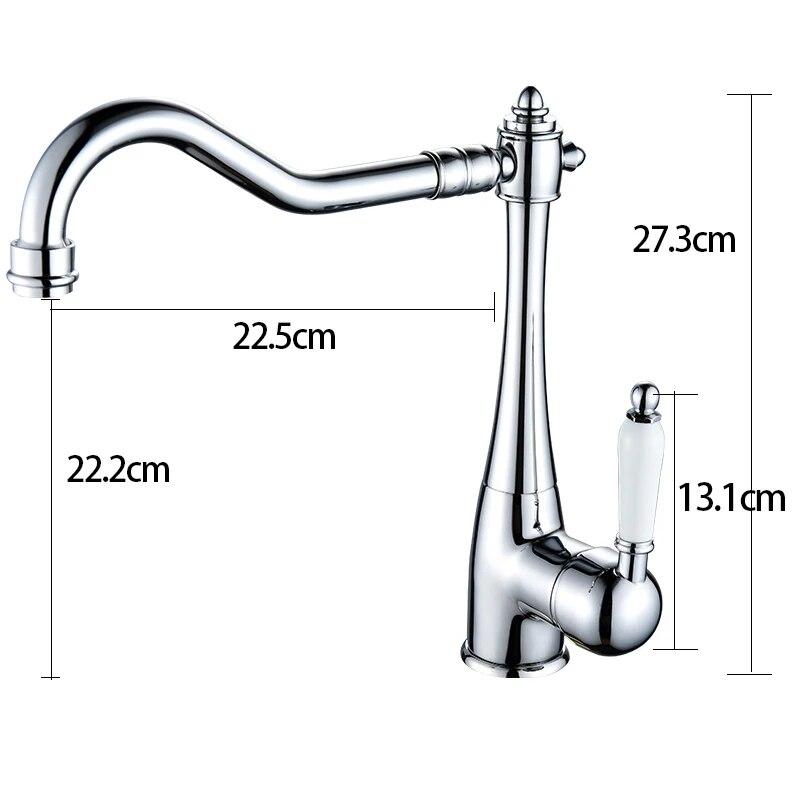 Kitchen Faucets Deck Mounted Mixer Tap 360 Degree Crane For Kitchen Faucet Rotation Spray Mixer Tap Torneira Cozinha Elk45 colore bronzo antico