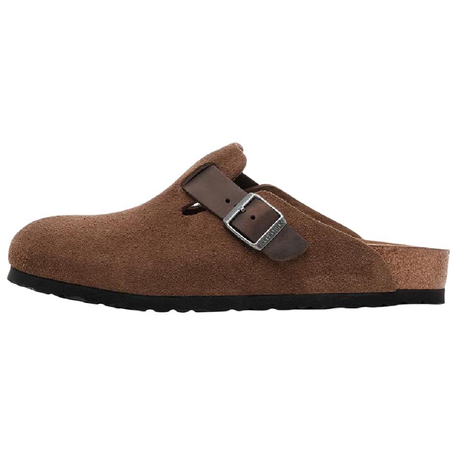Замшевые клоги Birkenstock с пряжкой 1030667 41