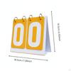 Flip Scoreboard Smooth Turning Tabletop Score Keeper Stainless Steel Rings Manual Turner for