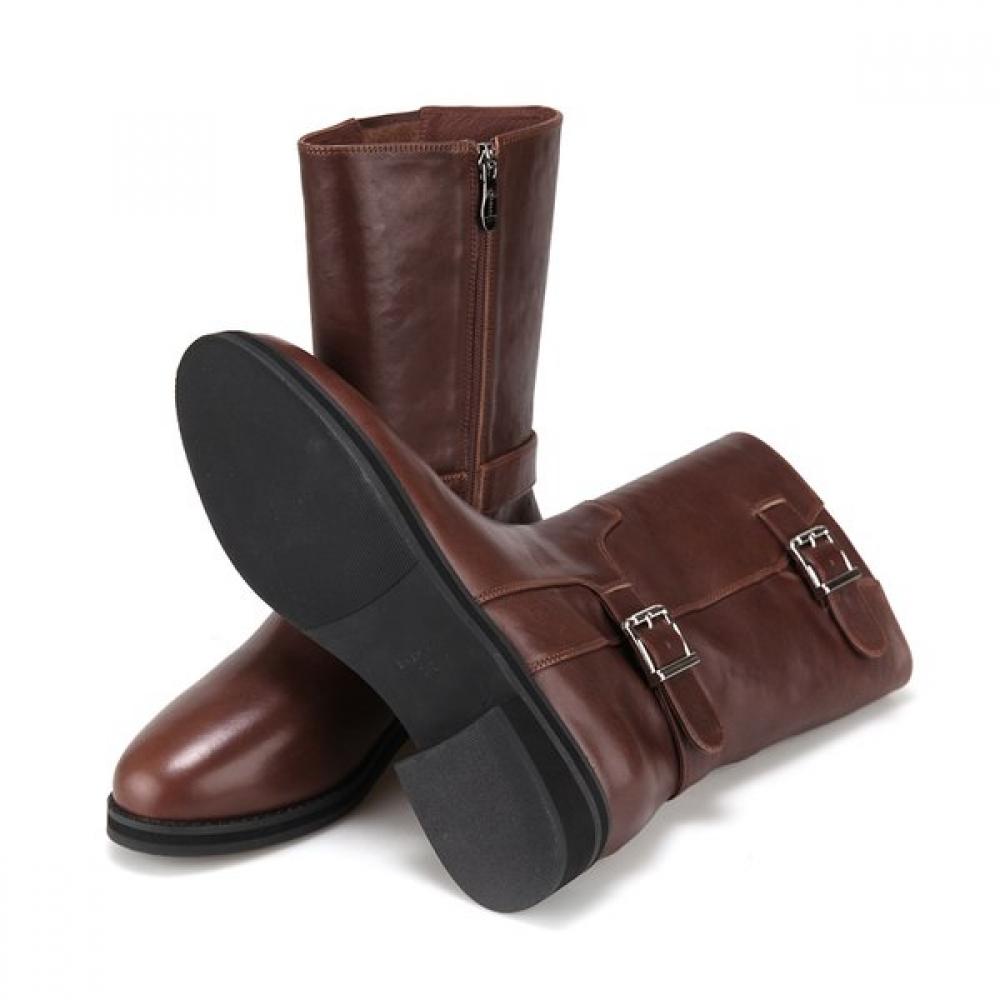 Barbara Leather Casual Biker Boots 5.5cm Bbi855br