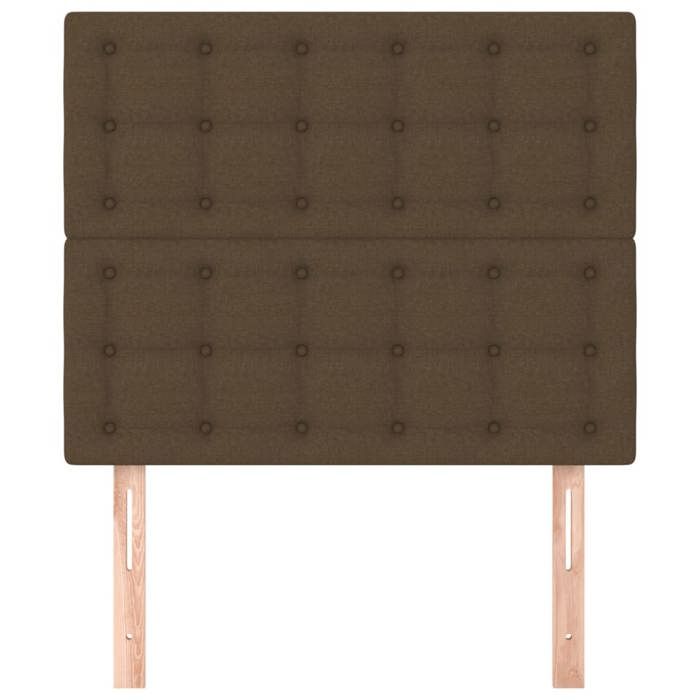 Maison Exclusive - Tête de lit marron foncé 100x5x118/128 cm Tissu