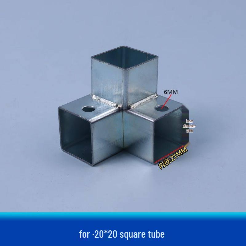 Wrought Iron Galvanized Steel Tube Corner Connectors – No-Weld Angle, Two-Way & Three-Way