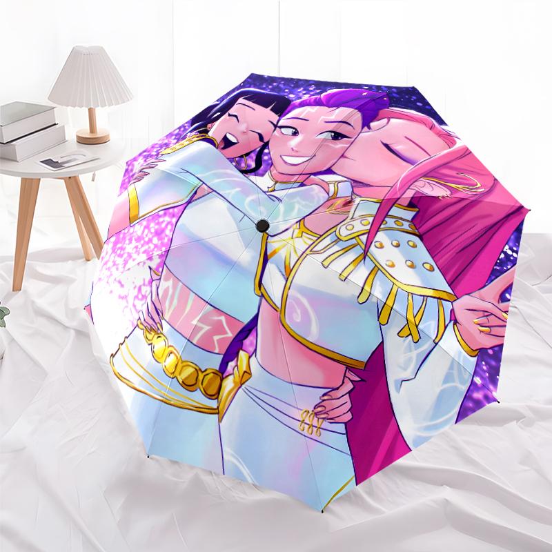1pc KPop Demon Hunters12 Umbrella, Sun Protection, And UV Shielding. It Has Eight Sturdy Ribs for Outdoor Use And Perfect Gift