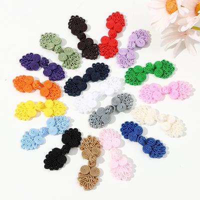 5Pcs Nylon Buttons Chinese Knot Button Chinese Handmade Cheongsam Buttons Knot Fastener Closures DIY Sewing Clothing Accessories