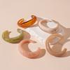 Curved Irregular Wide Bracelet Bohemian Retro Hand Ring Fashion Acrylic Open Bangle  Women