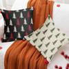 45x45CM Christmas Tree Throw Pillow Cover Xmas Tree Print Pillow Case Home Living Room Bedroom Sofa Bed Decorative Square Cushion Cover