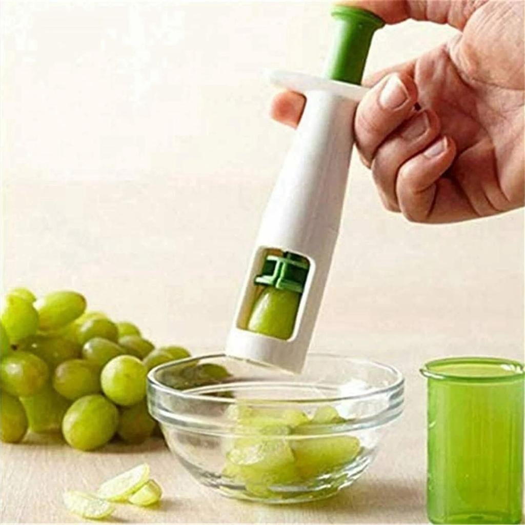Taglia Uva in Acciaio Inossidabile Utensile da Cucina Affettatore Frutta e Verdura per Bambini Facile da Usare Design Durevole e Sicuro