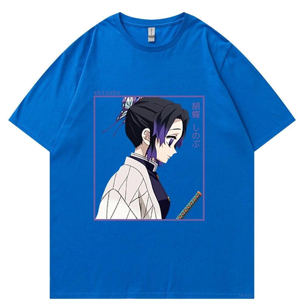Hot Japanese Anime Demon Cotton T Shirt Unisex Kawaii Kimetsu No Yaiba Graphic Tees Tanjirou Kamado Unisex Tops Funny Tshirt Unisex