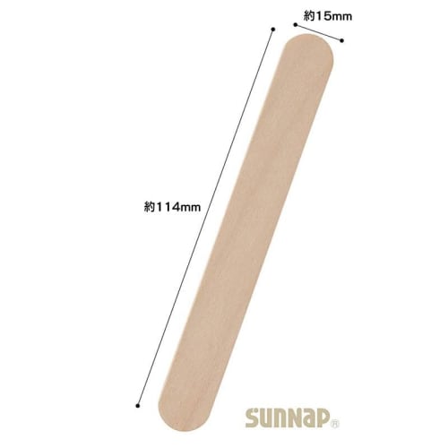 Sunnap Disposable Wooden Spatulas, Medium Size, Pack of 100, for Applying Gel, Cream, and Hair Removal Wax, SLW100M