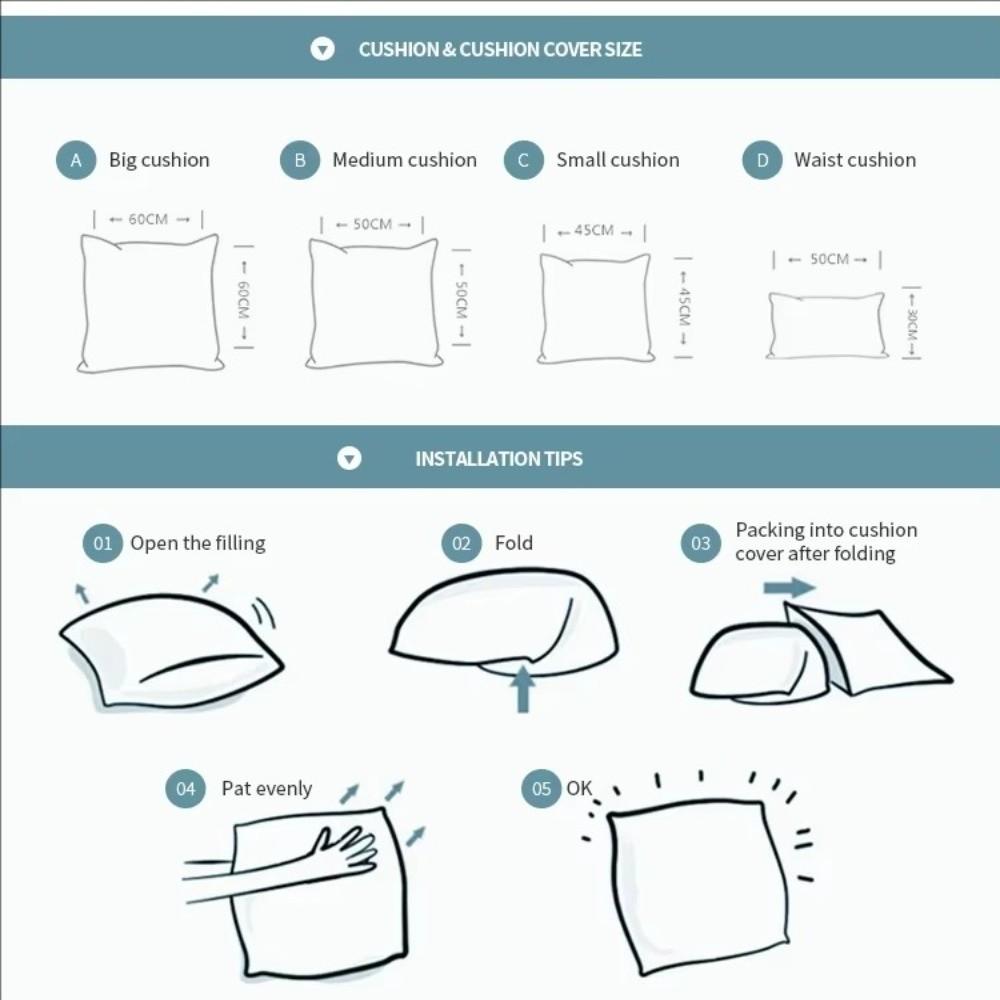 Square Shape Ruffled Cushion Cover 30x50cm Decorative Pillow Cover Plaid Cushion Cover For Home