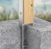 Column base, H-type bracket, steel, 80x600mm