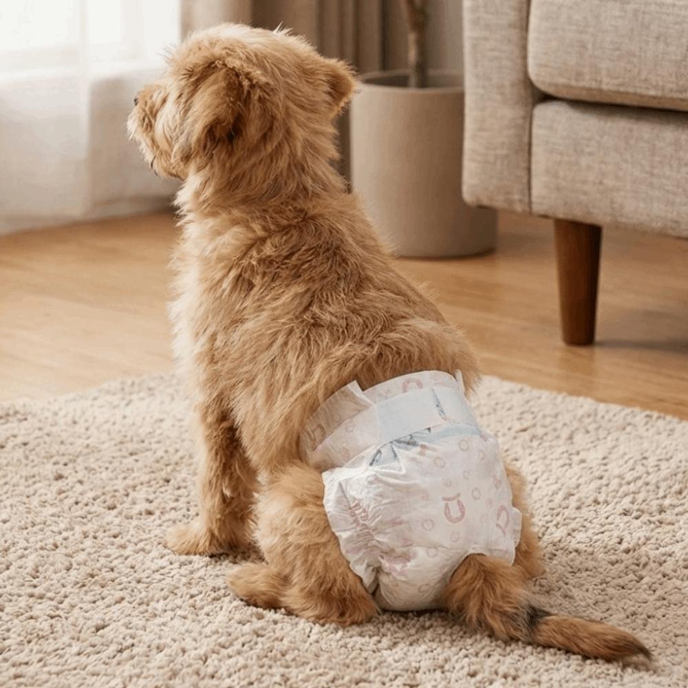 10 Stück Super Saugfähige Hundehosen Verstellbare Einweg-Windeln Hundereise