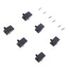 6Pcs Guitar String Locking Nut Split Type Bridge Lock Headless Electric Guitar Parts Accessories Black
