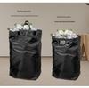 Foldable Bamboo Oxford Cloth Recycling Basket with Lid and Inner Bag