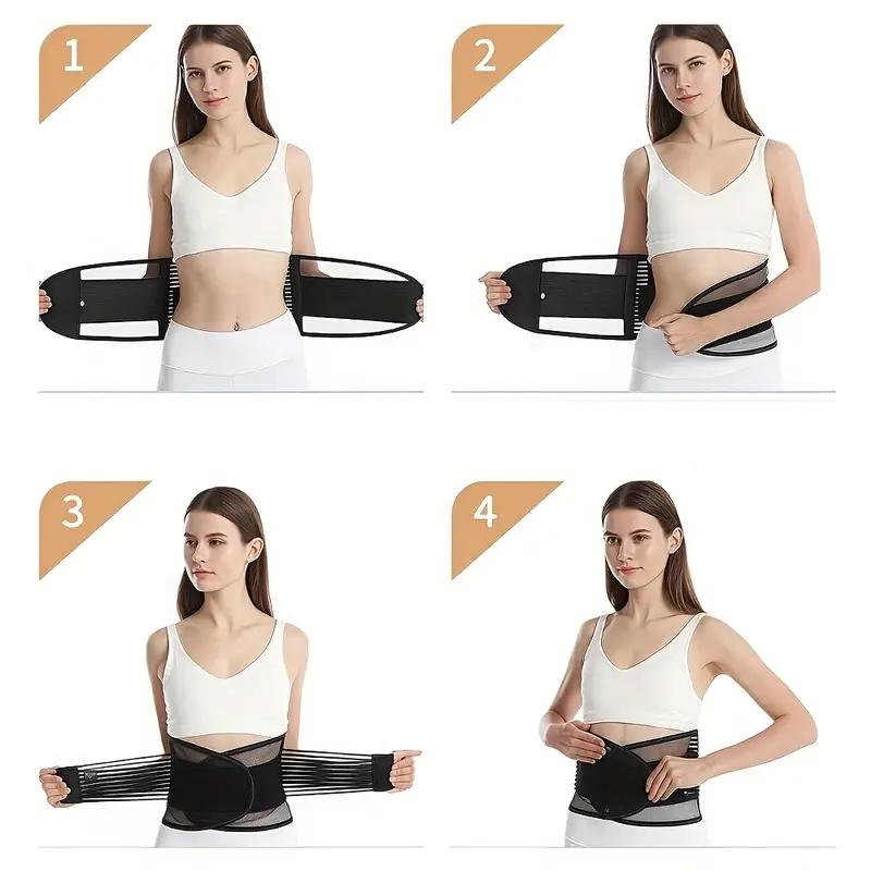 Adjustable Lumbar Support Belt Breathable Mesh Waist Brace for Lower Back Pain Relief Elastic Spine Support